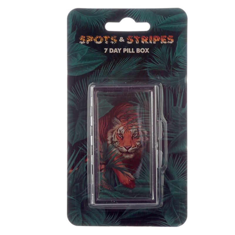 Spots And Stripes Big Cat 7 Day Pill Box