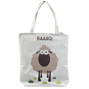 BAAAG Sheep Reusable Zip Up Cotton Bag