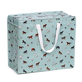 Willow Farm Horses Zip Up Laundry Storage Bag