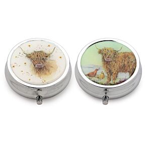 Jan Pashley Highland Coo Cow Pill Box