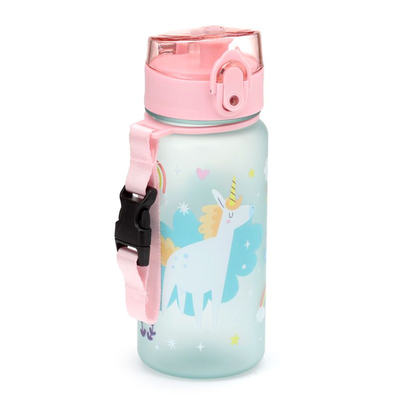 Unicorn Water Bottle Straw Type With Lid 350ml Drinking Bottle